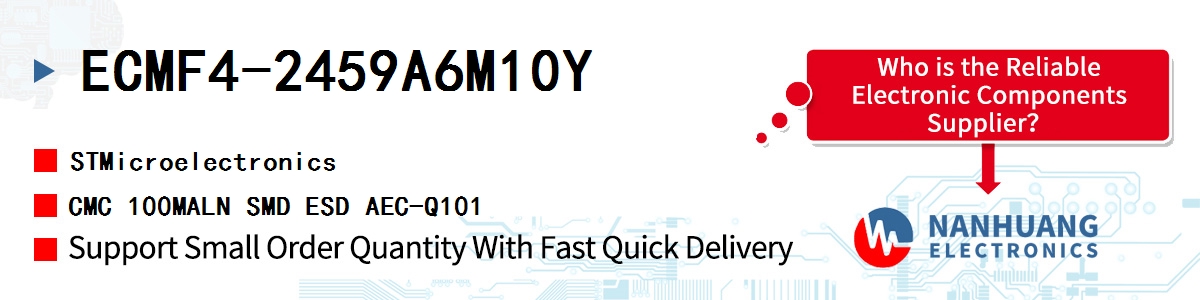 ECMF4-2459A6M10Y ST CMC 100MALN SMD ESD AEC-Q101