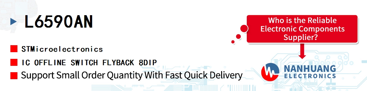 L6590AN ST IC OFFLINE SWITCH FLYBACK 8DIP