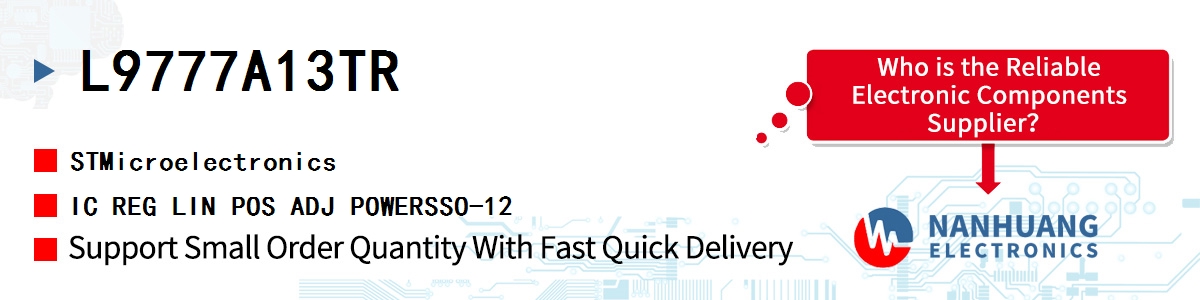 L9777A13TR ST IC REG LIN POS ADJ POWERSSO-12