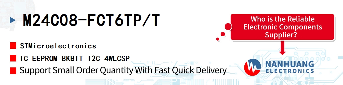 M24C08-FCT6TP/T ST IC EEPROM 8KBIT I2C 4WLCSP