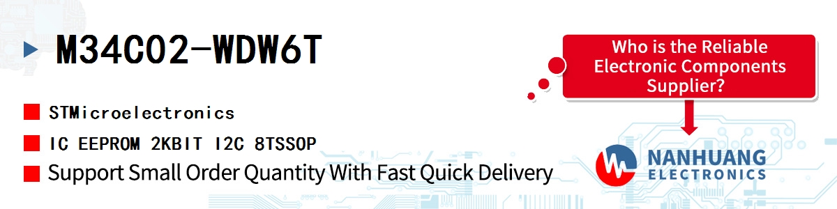 M34C02-WDW6T ST IC EEPROM 2KBIT I2C 8TSSOP