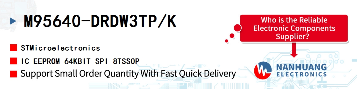 M95640-DRDW3TP/K ST IC EEPROM 64KBIT SPI 8TSSOP