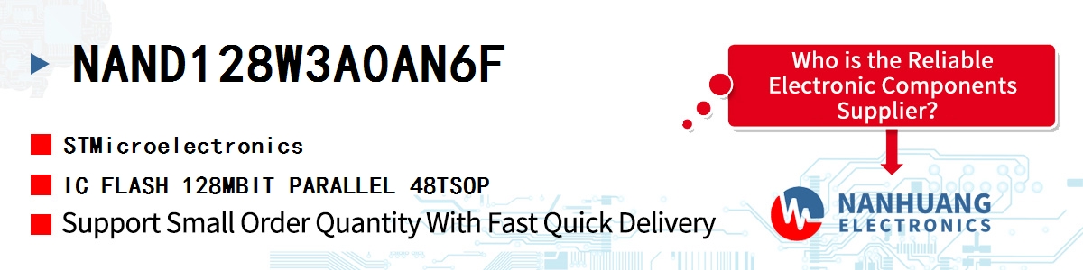 NAND128W3A0AN6F ST IC FLASH 128MBIT PARALLEL 48TSOP