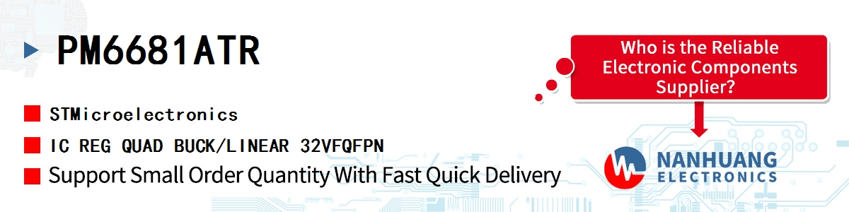 PM6681ATR ST IC REG QUAD BUCK/LINEAR 32VFQFPN