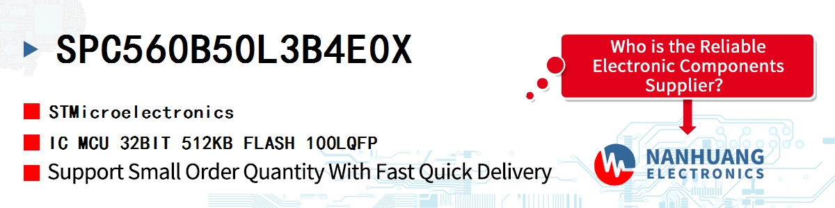 SPC560B50L3B4E0X ST IC MCU 32BIT 512KB FLASH 100LQFP
