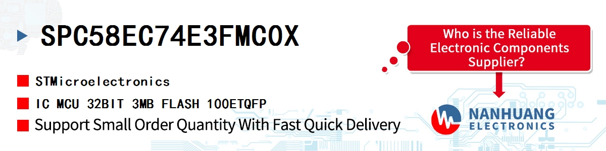 SPC58EC74E3FMC0X ST IC MCU 32BIT 3MB FLASH 100ETQFP