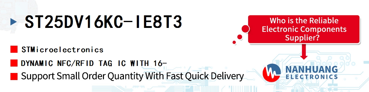 ST25DV16KC-IE8T3 ST DYNAMIC NFC/RFID TAG IC WITH 16-