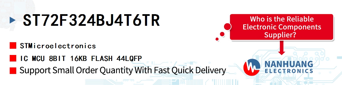 ST72F324BJ4T6TR ST IC MCU 8BIT 16KB FLASH 44LQFP