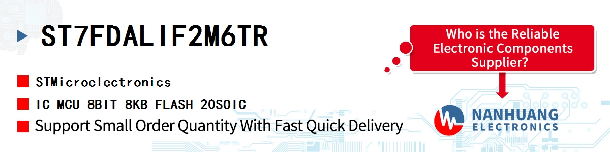 ST7FDALIF2M6TR ST IC MCU 8BIT 8KB FLASH 20SOIC