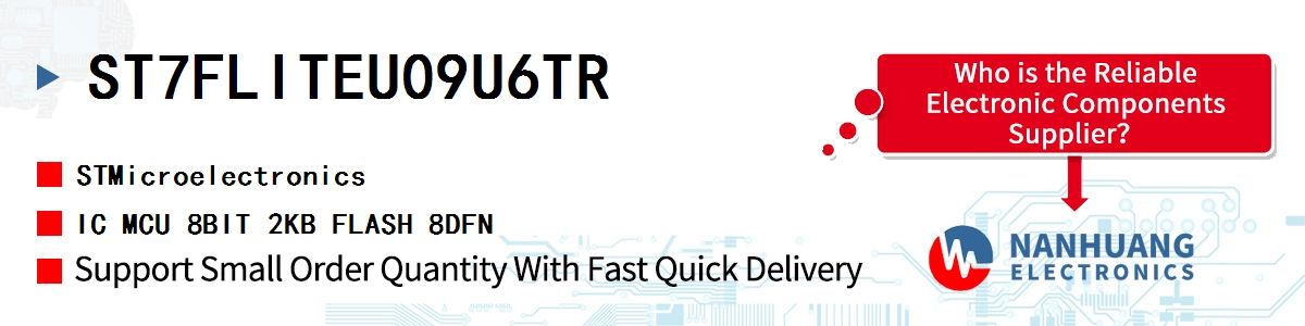 ST7FLITEU09U6TR ST IC MCU 8BIT 2KB FLASH 8DFN