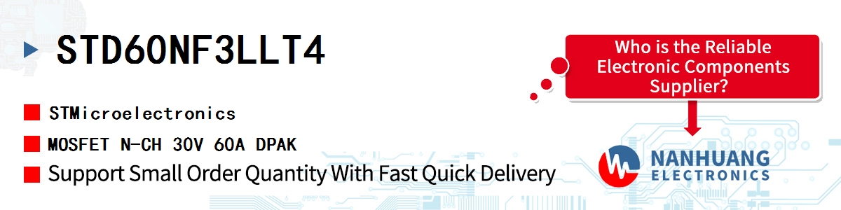 STD60NF3LLT4 ST MOSFET N-CH 30V 60A DPAK