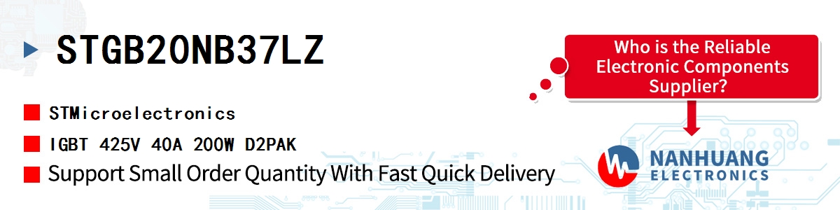 STGB20NB37LZ ST IGBT 425V 40A 200W D2PAK