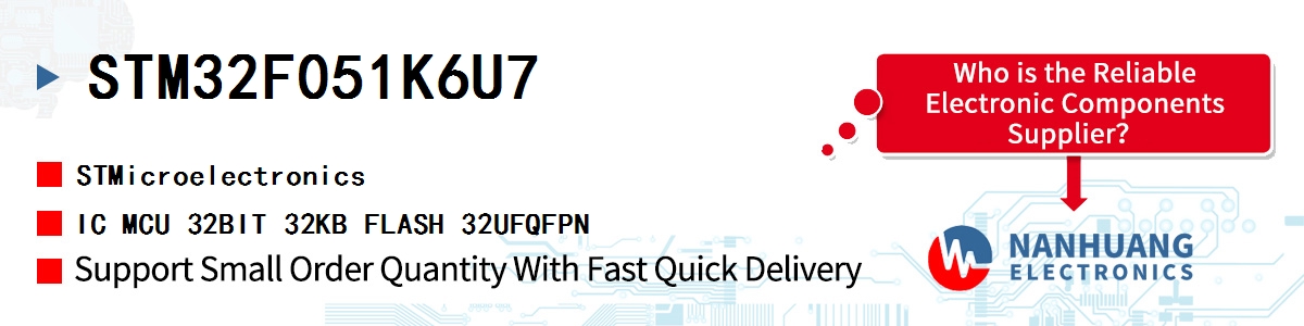 STM32F051K6U7 ST IC MCU 32BIT 32KB FLASH 32UFQFPN