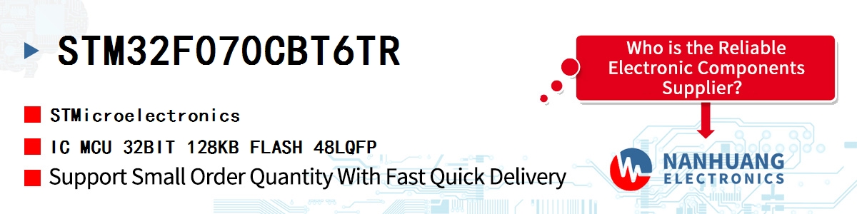 STM32F070CBT6TR ST IC MCU 32BIT 128KB FLASH 48LQFP