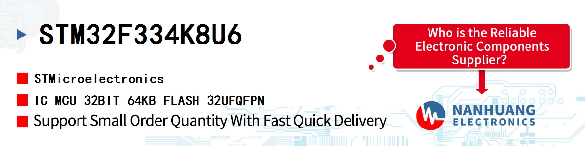 STM32F334K8U6 ST IC MCU 32BIT 64KB FLASH 32UFQFPN