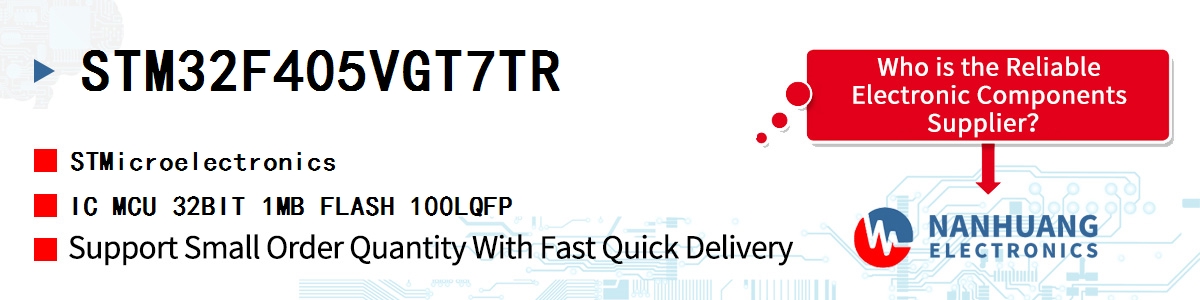 STM32F405VGT7TR ST IC MCU 32BIT 1MB FLASH 100LQFP