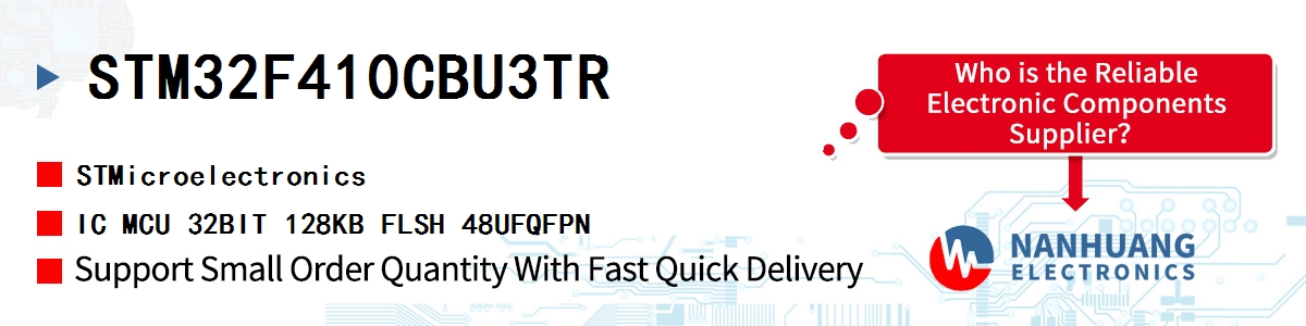 STM32F410CBU3TR ST IC MCU 32BIT 128KB FLSH 48UFQFPN