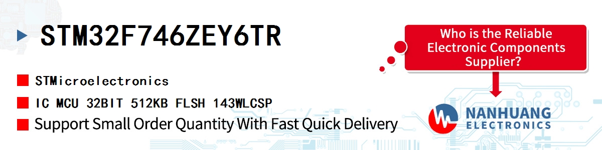 STM32F746ZEY6TR ST IC MCU 32BIT 512KB FLSH 143WLCSP