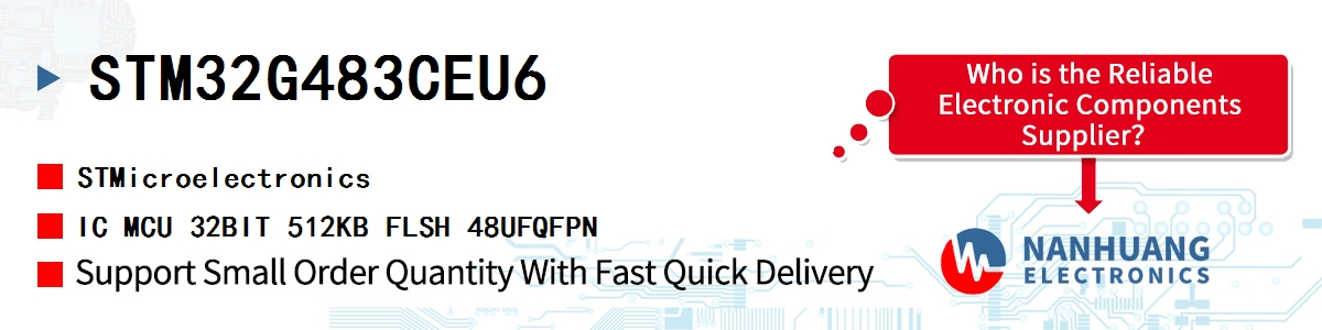 STM32G483CEU6 ST IC MCU 32BIT 512KB FLSH 48UFQFPN