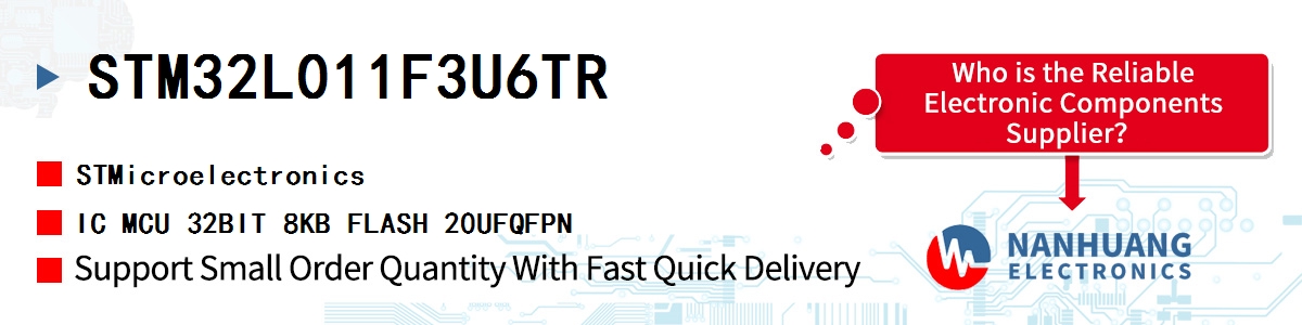 STM32L011F3U6TR ST IC MCU 32BIT 8KB FLASH 20UFQFPN