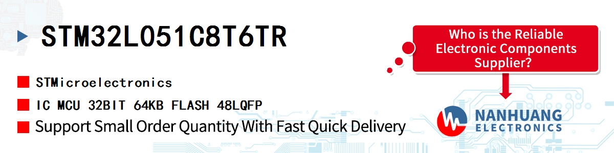 STM32L051C8T6TR ST IC MCU 32BIT 64KB FLASH 48LQFP