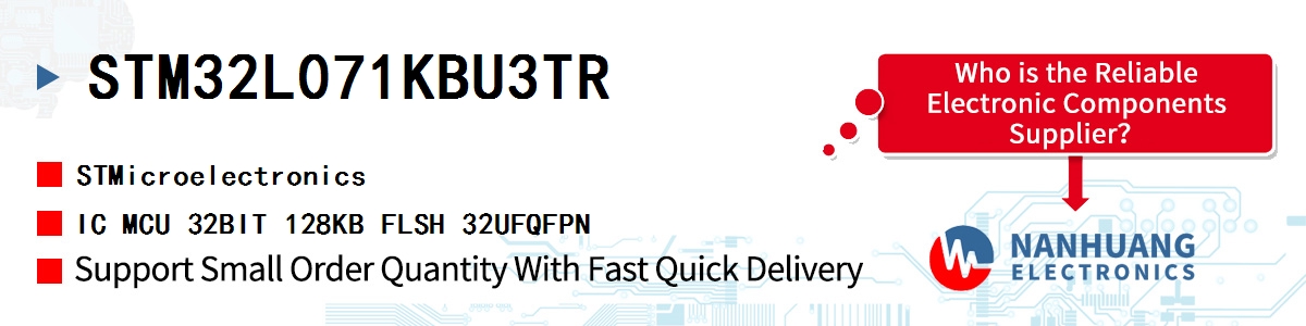 STM32L071KBU3TR ST IC MCU 32BIT 128KB FLSH 32UFQFPN