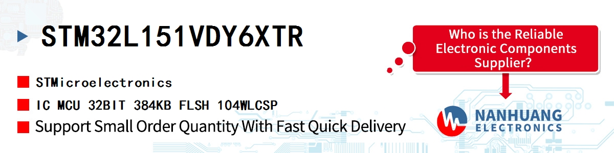 STM32L151VDY6XTR ST IC MCU 32BIT 384KB FLSH 104WLCSP