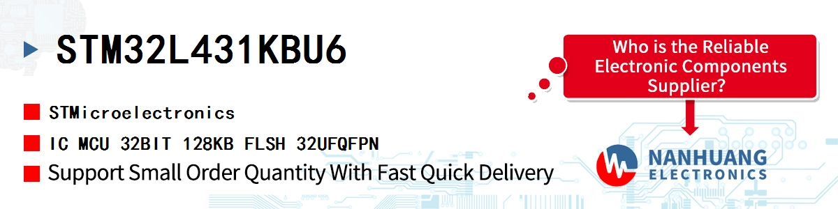 STM32L431KBU6 ST IC MCU 32BIT 128KB FLSH 32UFQFPN