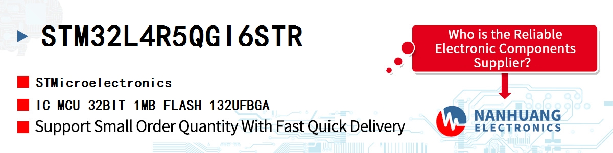 STM32L4R5QGI6STR ST IC MCU 32BIT 1MB FLASH 132UFBGA