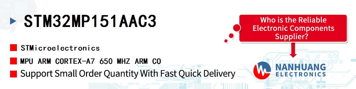 STM32MP151AAC3 ST MPU ARM CORTEX-A7 650 MHZ ARM CO