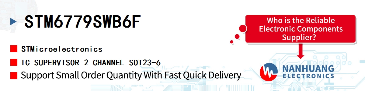 STM6779SWB6F ST IC SUPERVISOR 2 CHANNEL SOT23-6