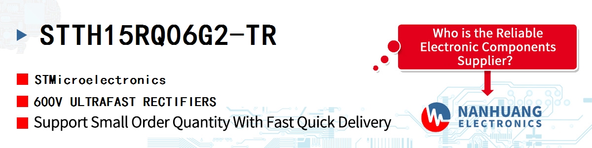 STTH15RQ06G2-TR ST 600V ULTRAFAST RECTIFIERS