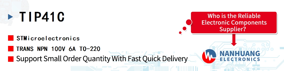 TIP41C ST TRANS NPN 100V 6A TO-220