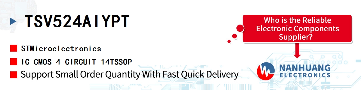 TSV524AIYPT ST IC CMOS 4 CIRCUIT 14TSSOP