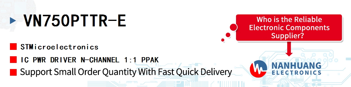 VN750PTTR-E ST IC PWR DRIVER N-CHANNEL 1:1 PPAK