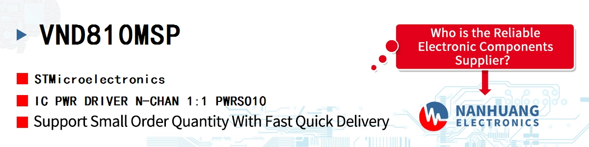 VND810MSP ST IC PWR DRIVER N-CHAN 1:1 PWRSO10